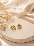 Gold Elephant Huggie Earrings – Baby & Little Girl