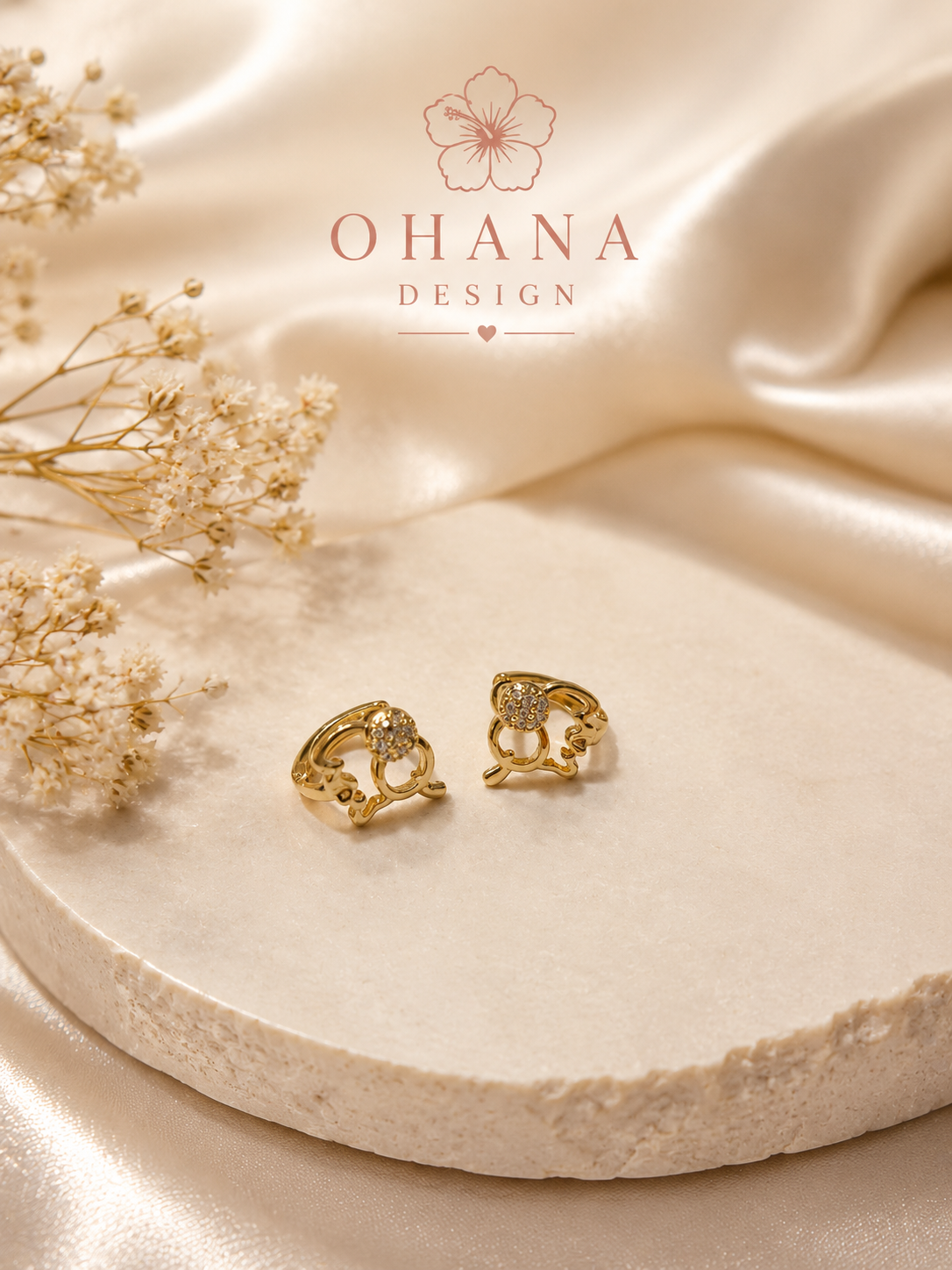 Gold Elephant Huggie Earrings – Baby & Little Girl