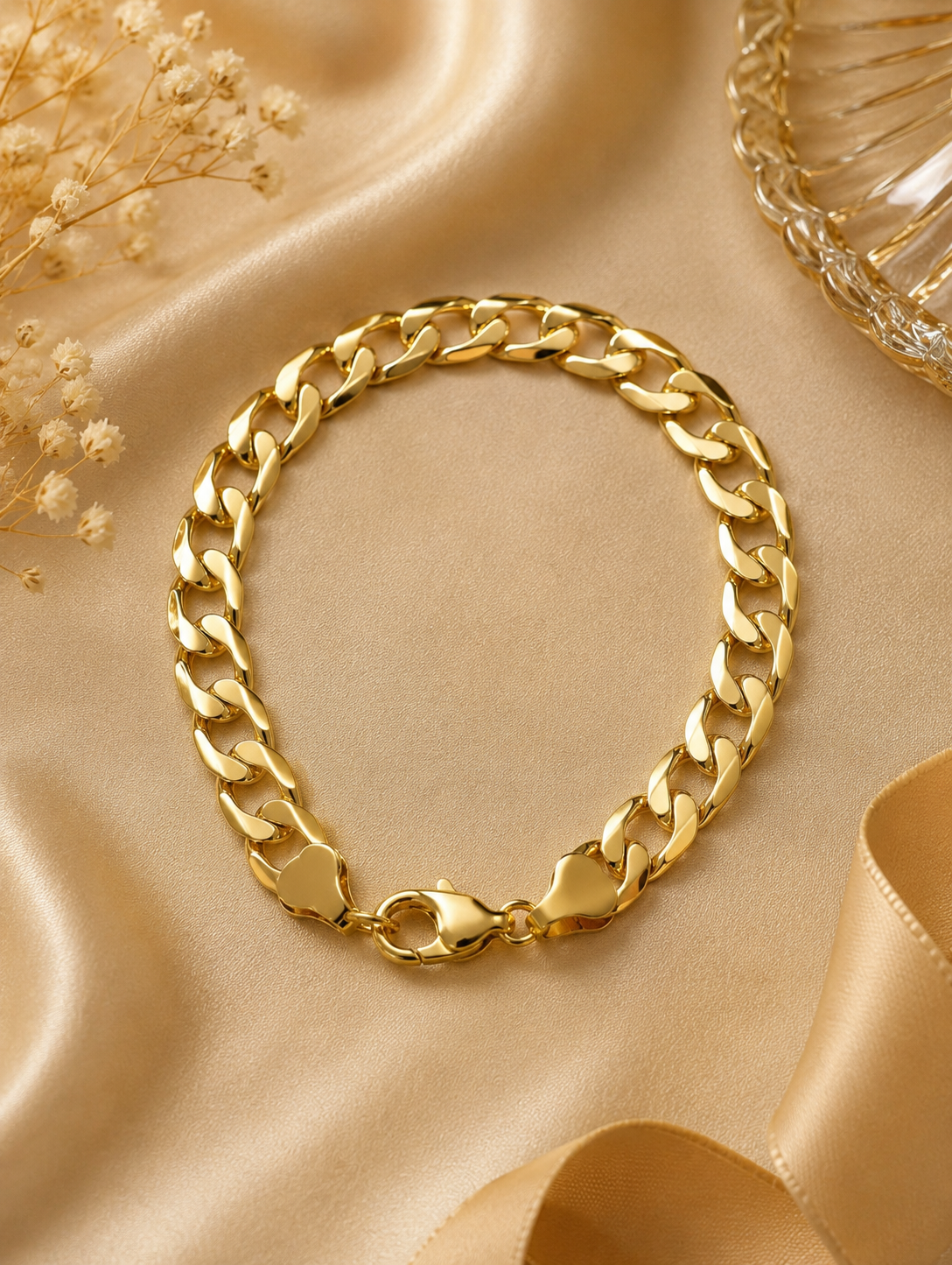 Gold Chunky Cuban Link Bracelet