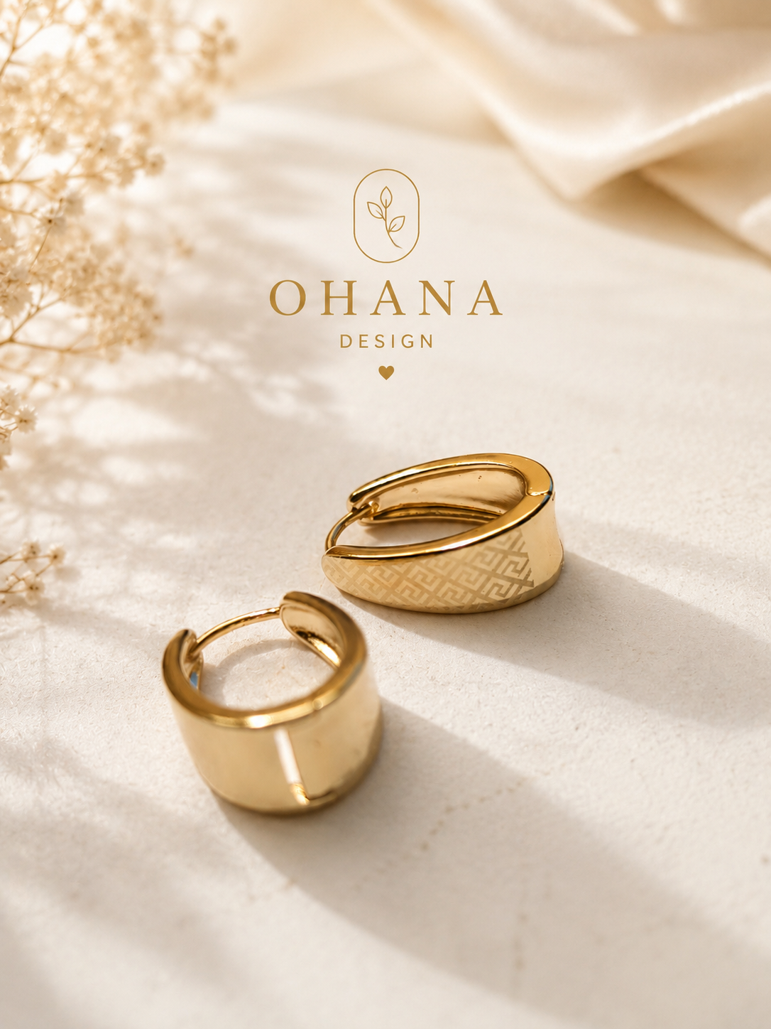 Gold Chunky Hoop Earrings – Ohana Design