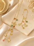 Starfish & Daisy Charm Bracelet Set