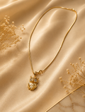 Gold Owl Pendant Necklace with CZ Eyes