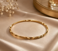 Gold Twisted Rope Bangle Bracelet