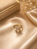 Gold Butterfly CZ Ring size 6