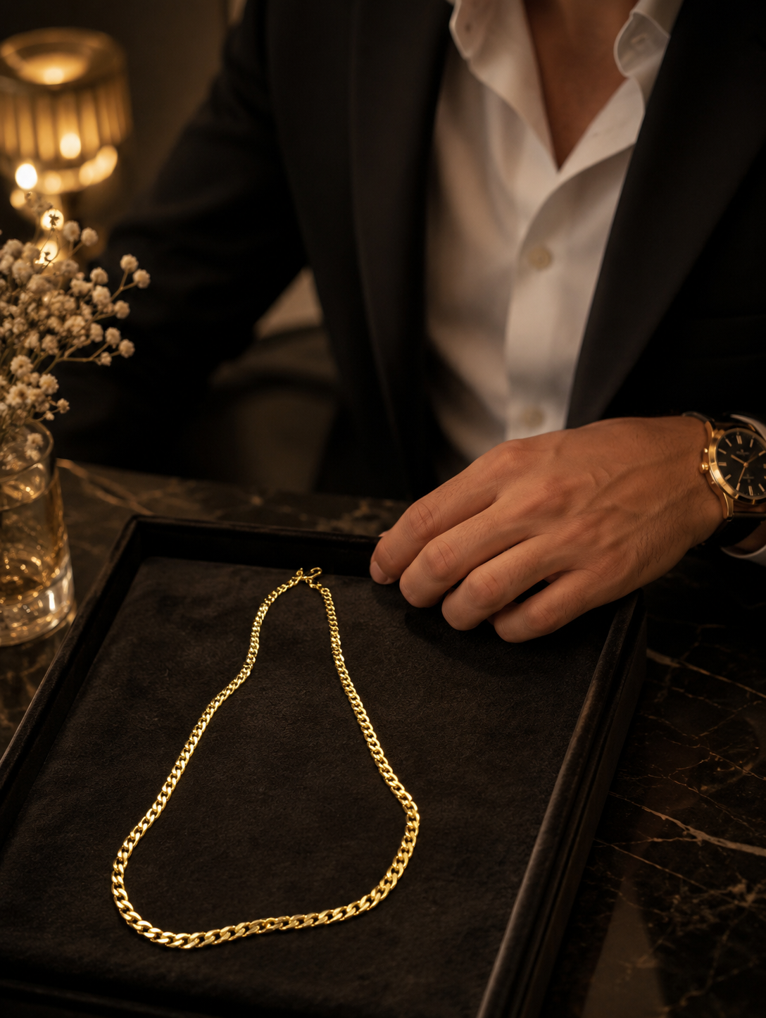 Gold Cuban Link Chain Necklace