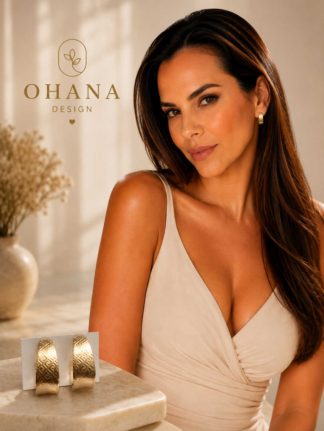 Gold Chunky Hoop Earrings – Ohana Design