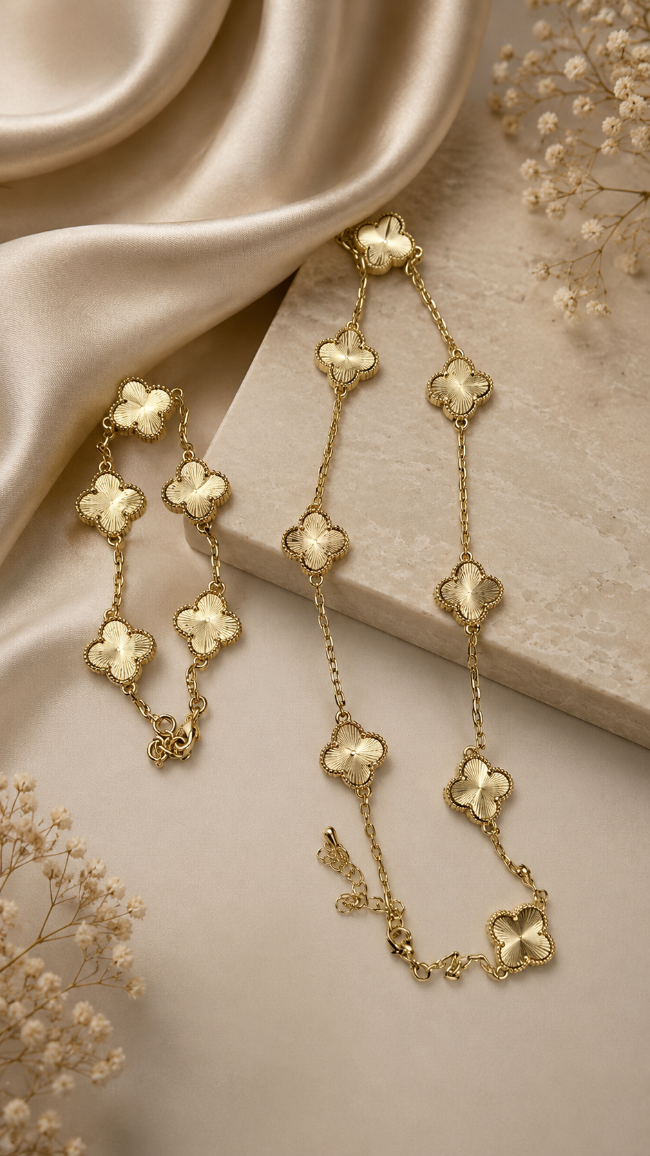 Gold Clover Chain Necklace